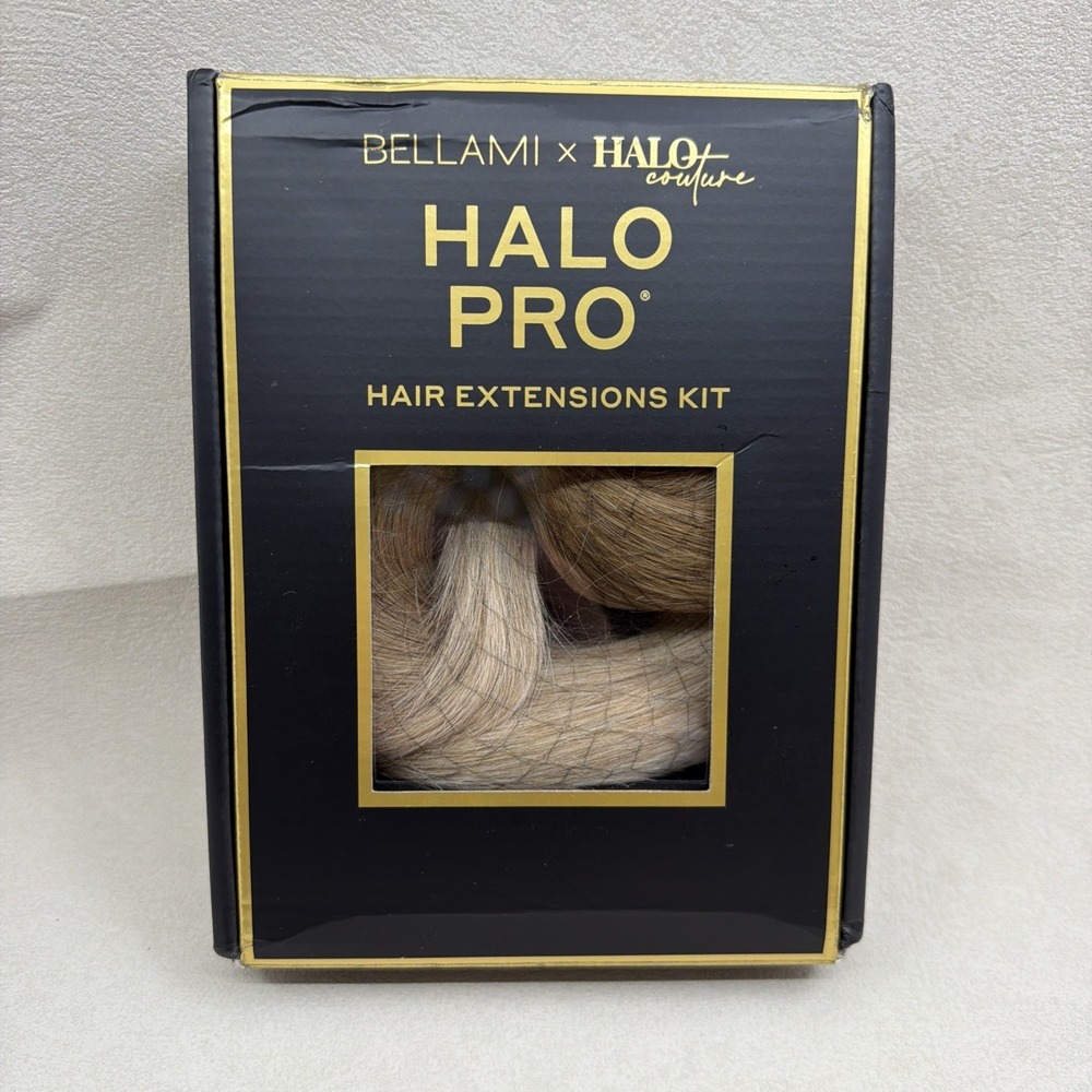Bellami Halo Pro Hair Extension 16" Bronzed Caramel Blonde Marble Blend NEW